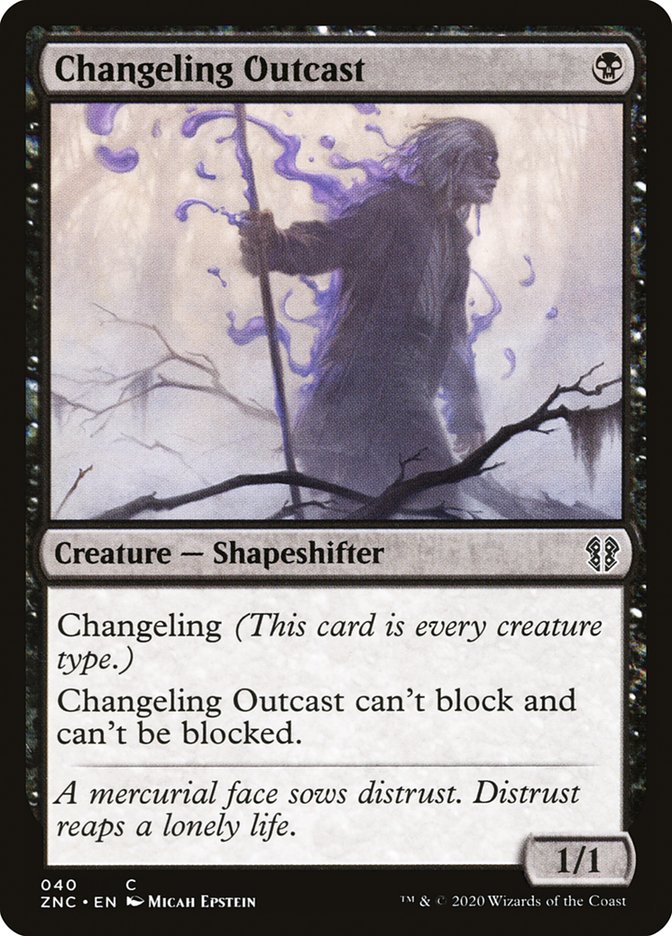 Magic the Gathering Card - Changeling Outcast - MTG Circle