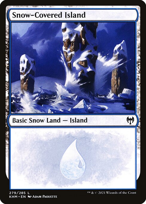 Magic the Gathering Card - Snow-Covered Island - MTG Circle