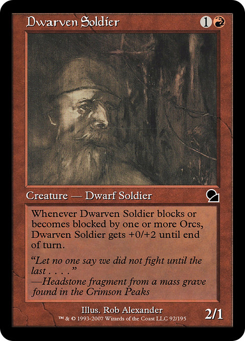 Magic the Gathering Card - Dwarven Soldier - MTG Circle