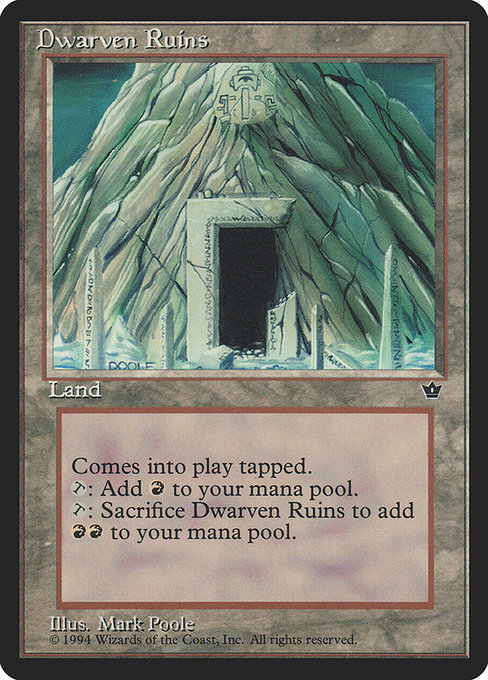 Magic the Gathering Card - Dwarven Ruins - MTG Circle