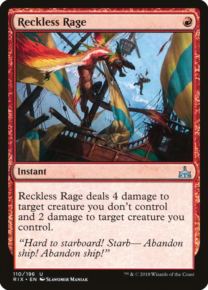 Magic the Gathering Card - Reckless Rage - MTG Circle