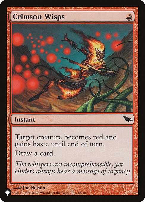 Magic the Gathering Card - Crimson Wisps - MTG Circle