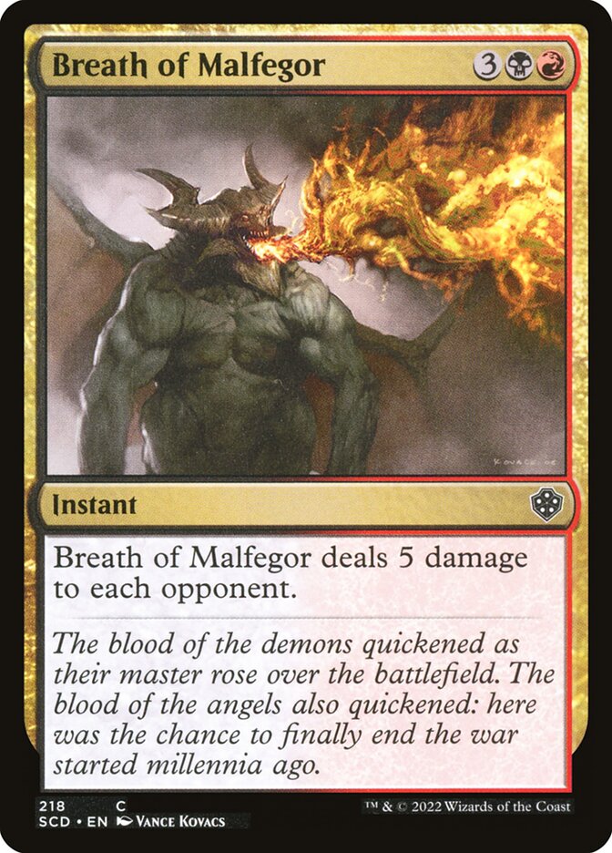 Magic the Gathering Card - Breath of Malfegor - MTG Circle