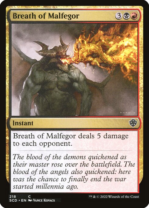 Magic the Gathering Card - Breath of Malfegor - MTG Circle