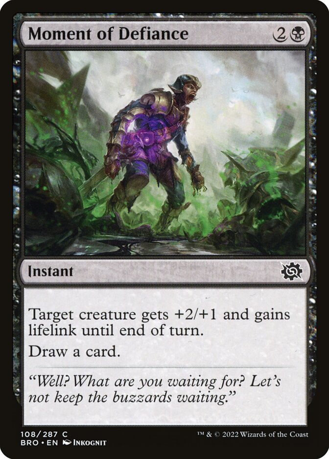 Magic the Gathering Card - Moment of Defiance - MTG Circle