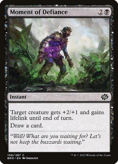 Magic the Gathering Card - Moment of Defiance - MTG Circle