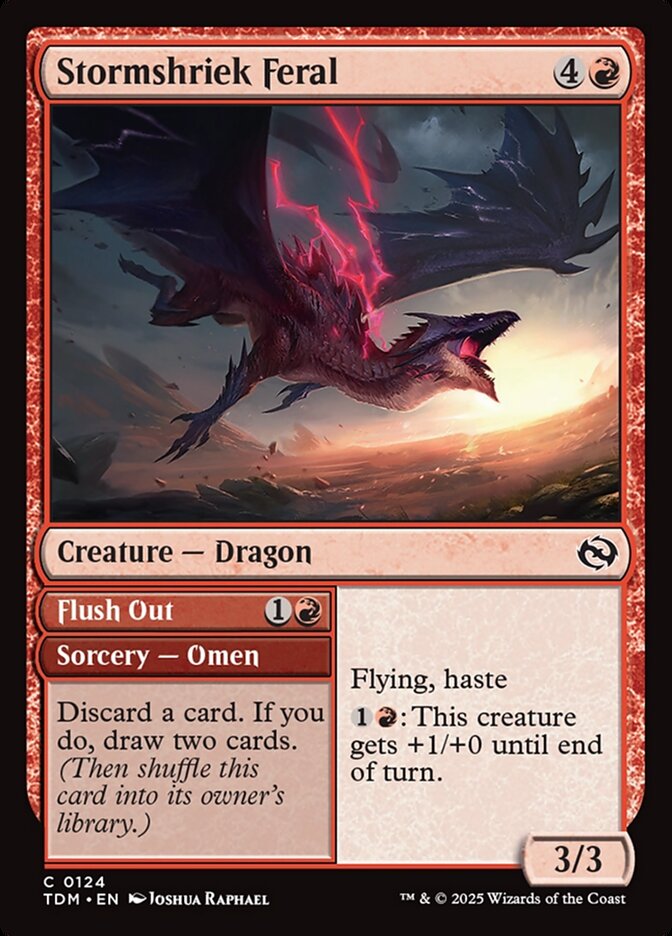 Magic the Gathering Card - Stormshriek Feral // Flush Out - MTG Circle