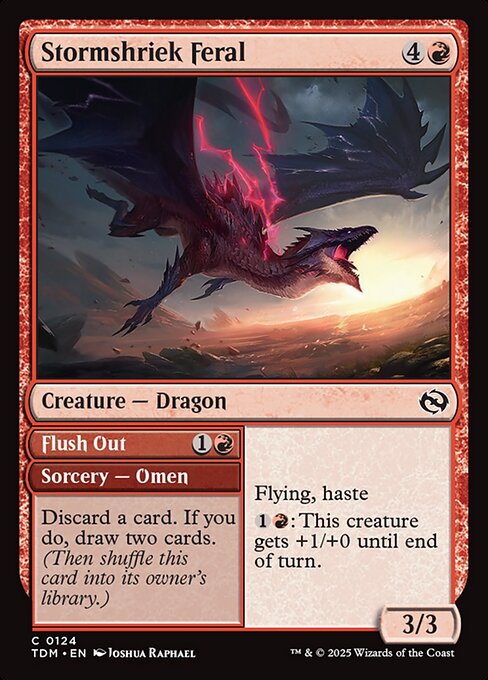 Magic the Gathering Card - Stormshriek Feral // Flush Out - MTG Circle