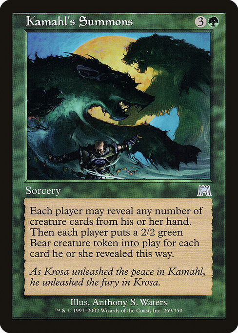 Magic the Gathering Card - Kamahl's Summons - MTG Circle