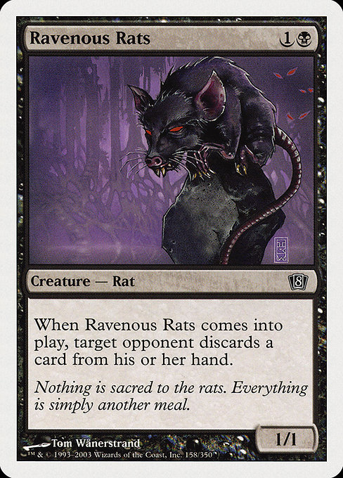 Magic the Gathering Card - Ravenous Rats - MTG Circle