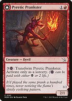 Magic the Gathering Card - Pyretic Prankster // Glistening Goremonger - MTG Circle