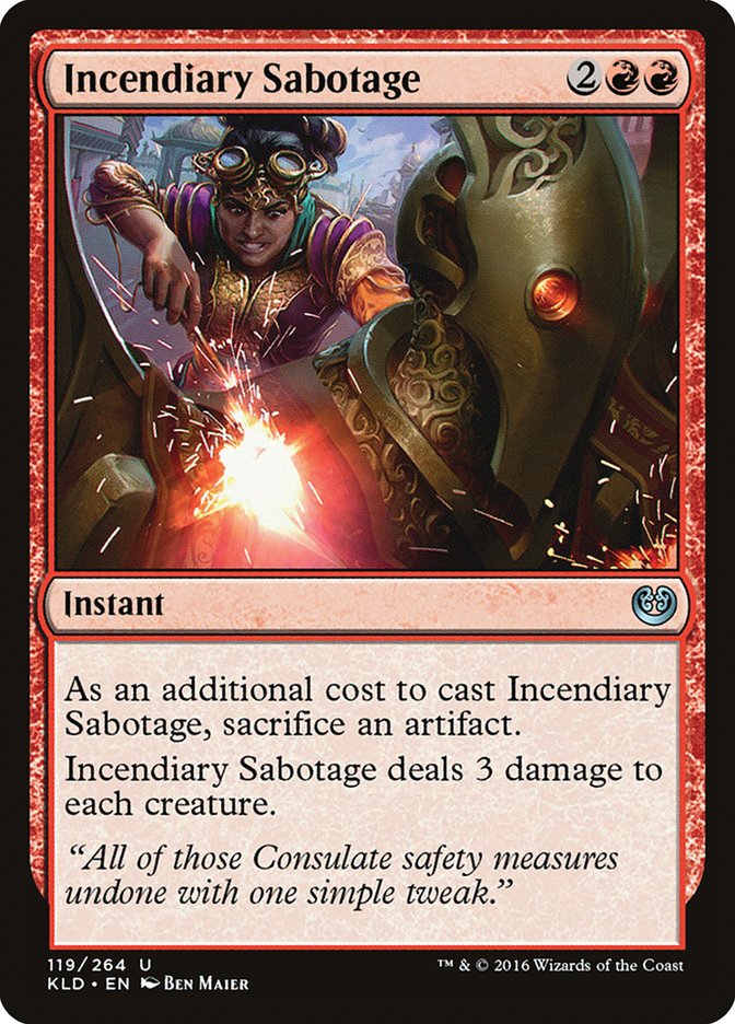 Magic the Gathering Card - Incendiary Sabotage - MTG Circle