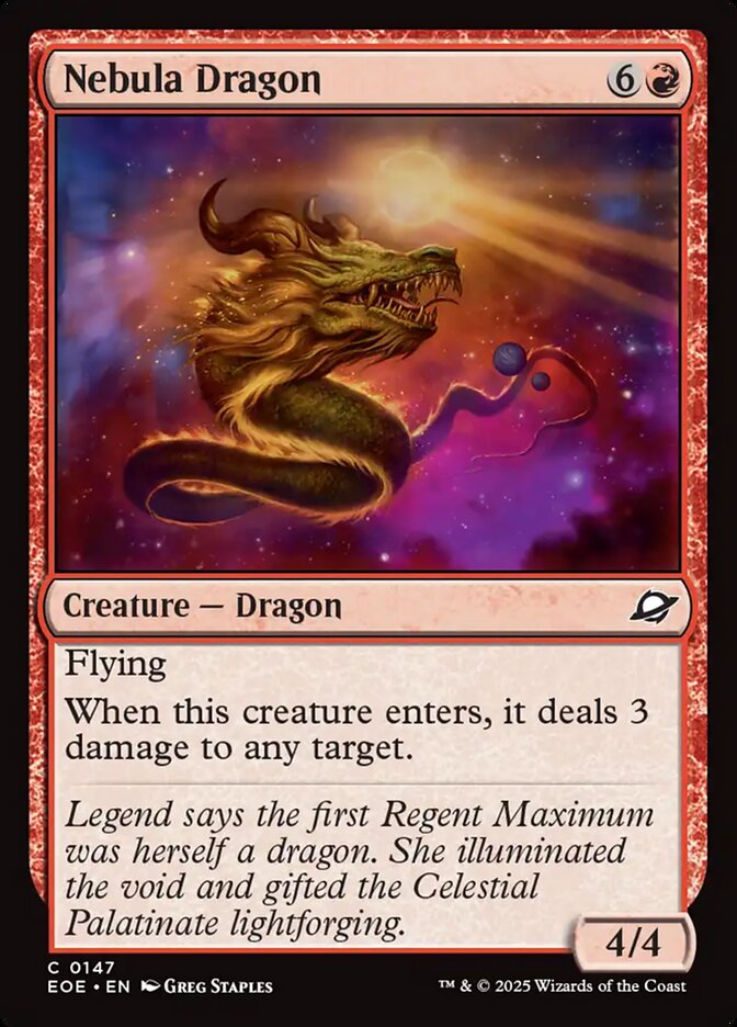 Magic the Gathering Card - Nebula Dragon - MTG Circle