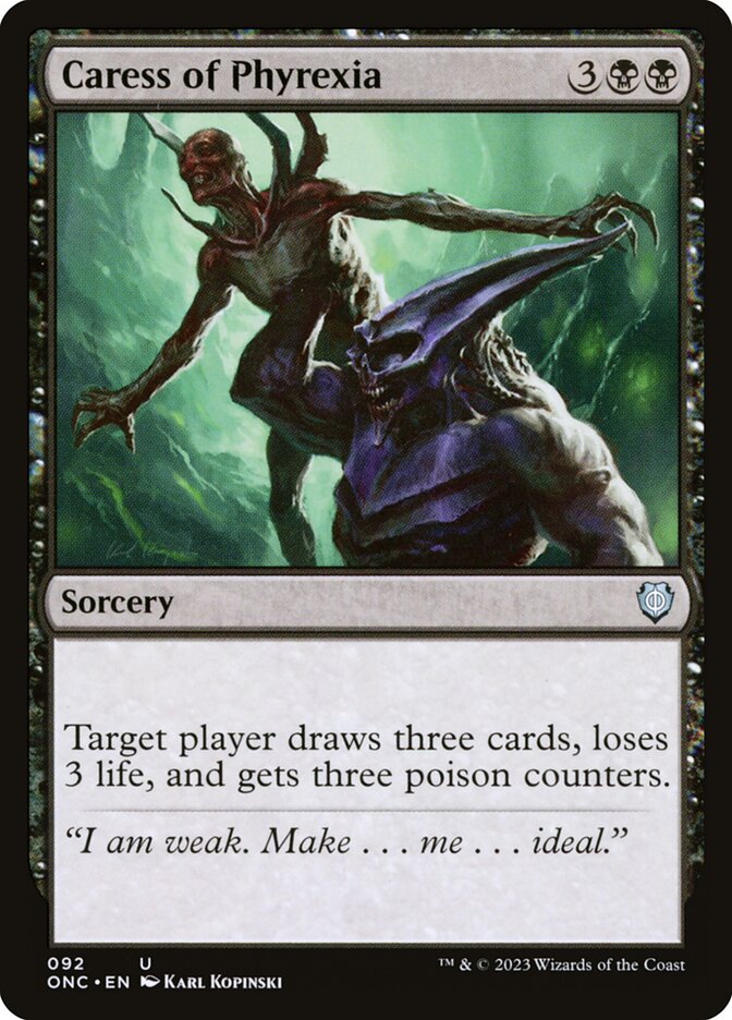 Magic the Gathering Card - Caress of Phyrexia - MTG Circle