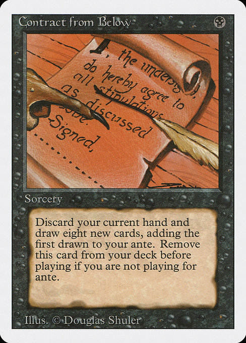 Magic the Gathering Card - Contract from Below - MTG Circle