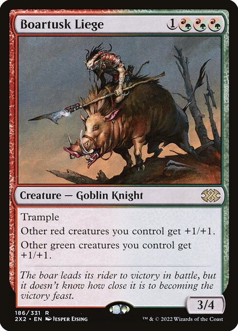 Magic the Gathering Card - Boartusk Liege - MTG Circle