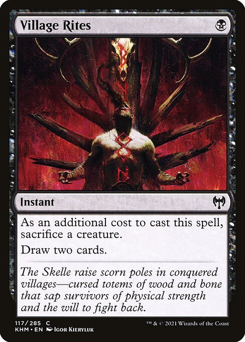 Magic the Gathering Card - Village Rites - MTG Circle