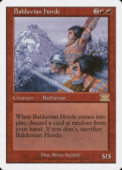 Magic the Gathering Card - Balduvian Horde - MTG Circle