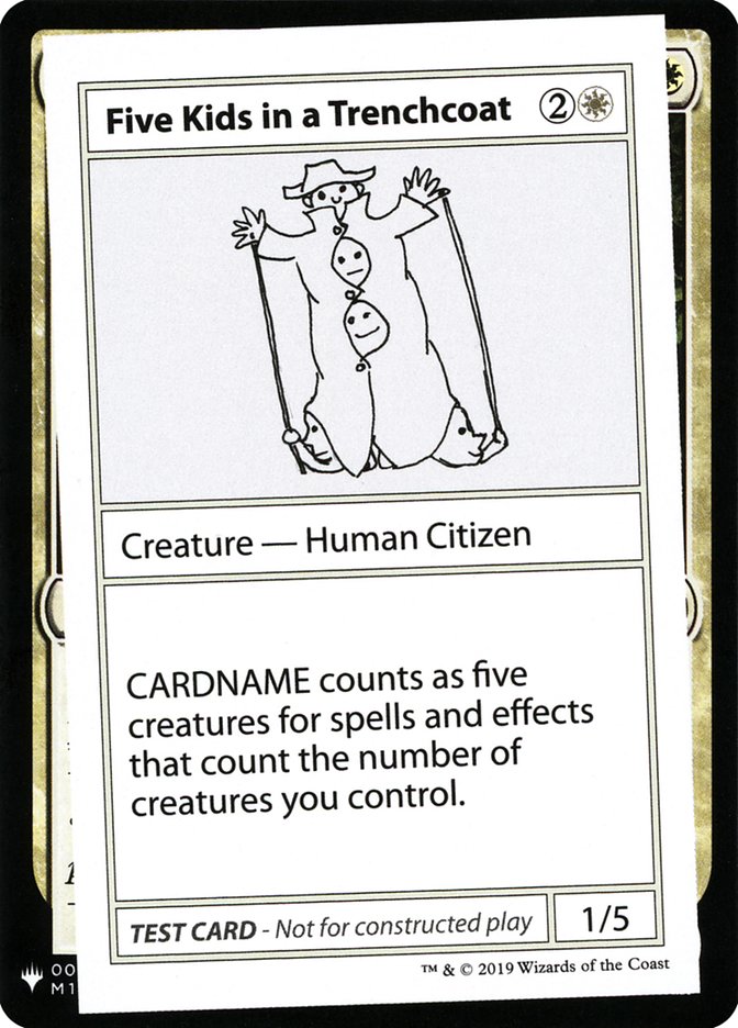 Magic the Gathering Card - Five Kids in a Trenchcoat - MTG Circle