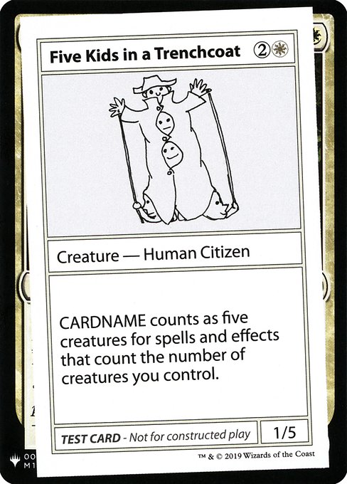 Magic the Gathering Card - Five Kids in a Trenchcoat - MTG Circle