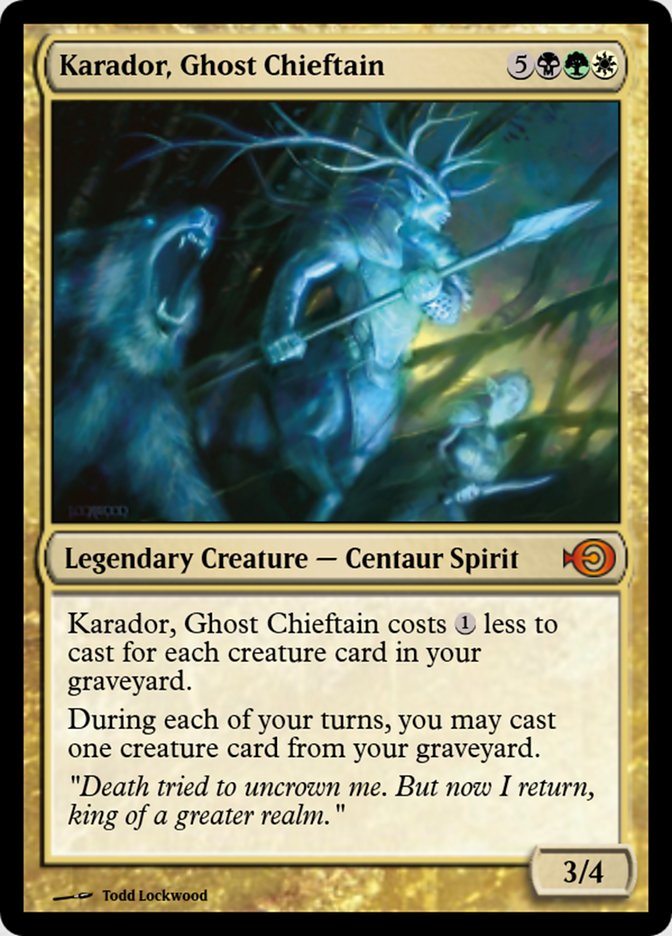 Magic the Gathering Card - Karador, Ghost Chieftain - MTG Circle