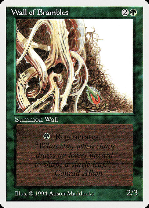 Magic the Gathering Card - Wall of Brambles - MTG Circle