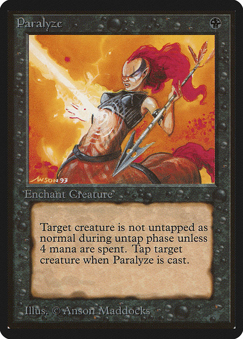 Magic the Gathering Card - Paralyze - MTG Circle