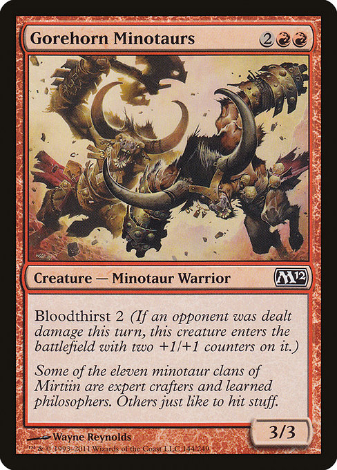 Magic the Gathering Card - Gorehorn Minotaurs - MTG Circle