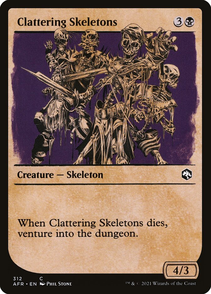 Magic the Gathering Card - Clattering Skeletons - MTG Circle