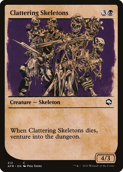 Magic the Gathering Card - Clattering Skeletons - MTG Circle