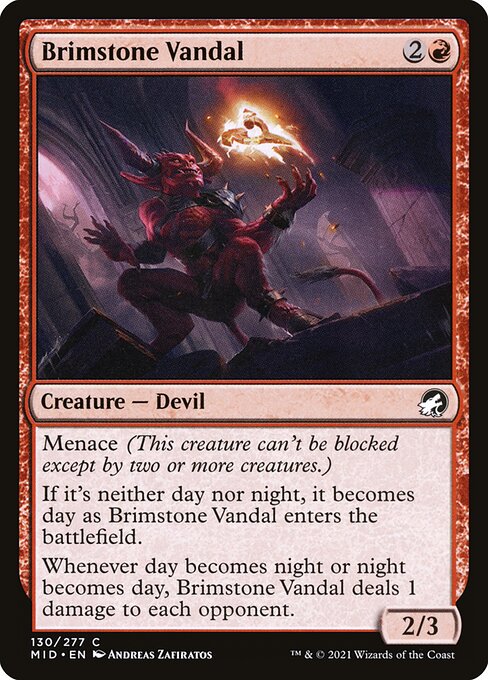 Magic the Gathering Card - Brimstone Vandal - MTG Circle