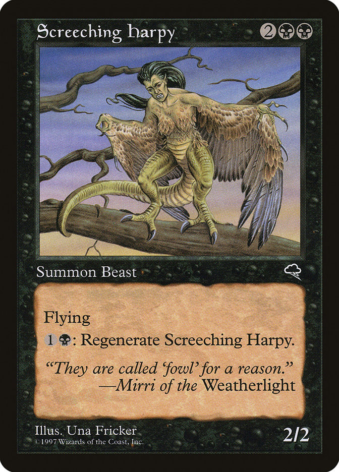 Magic the Gathering Card - Screeching Harpy - MTG Circle