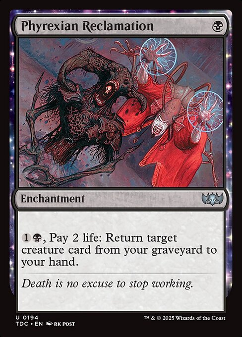 Magic the Gathering Card - Phyrexian Reclamation - MTG Circle