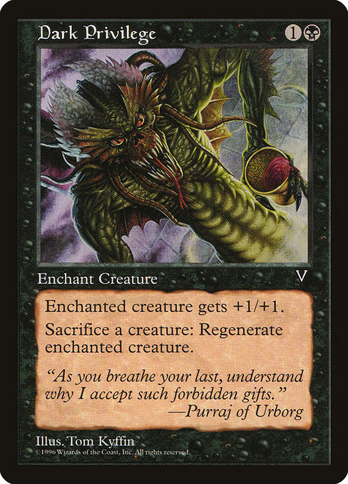 Magic the Gathering Card - Dark Privilege - MTG Circle