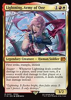 Magic the Gathering Card - Lightning, Army of One - MTG Circle