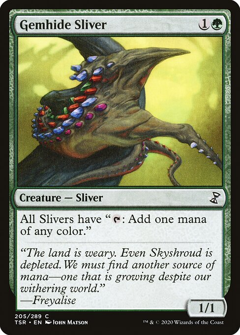 Magic the Gathering Card - Gemhide Sliver - MTG Circle