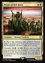 Magic the Gathering Card - Priest of Fell Rites - MTG Circle