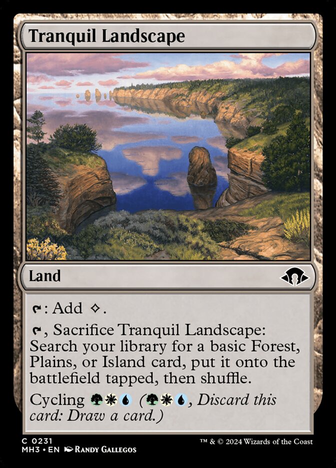 Magic the Gathering Card - Tranquil Landscape - MTG Circle