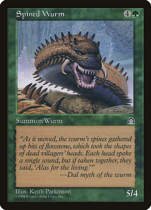 Magic the Gathering Card - Spined Wurm - MTG Circle