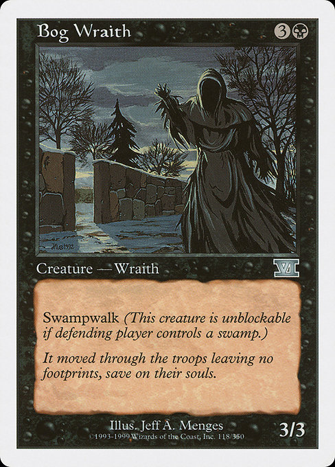 Magic the Gathering Card - Bog Wraith - MTG Circle