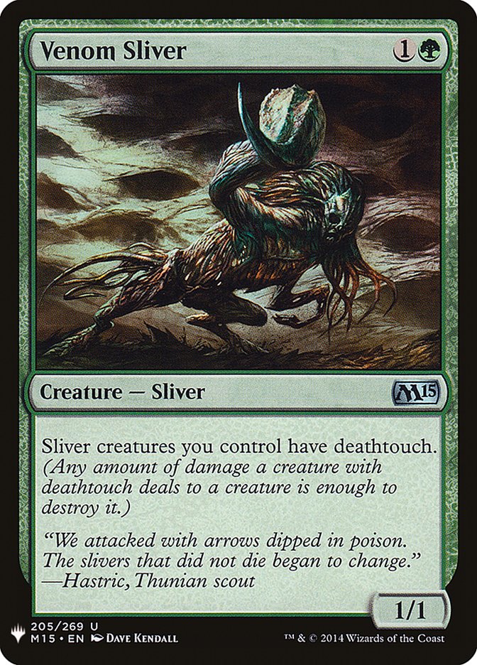 Magic the Gathering Card - Venom Sliver - MTG Circle