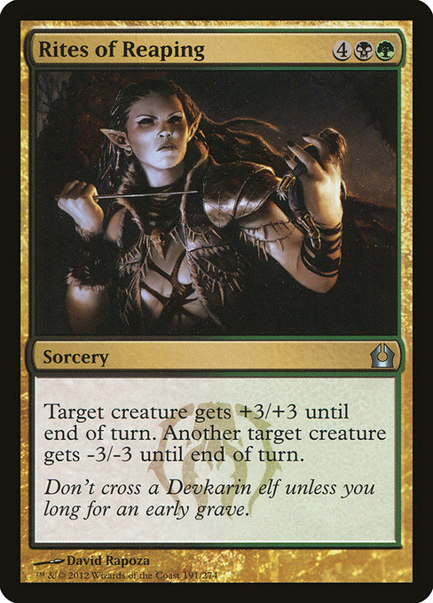 Magic the Gathering Card - Rites of Reaping - MTG Circle