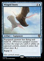 Magic the Gathering Card - Winged Boots - MTG Circle
