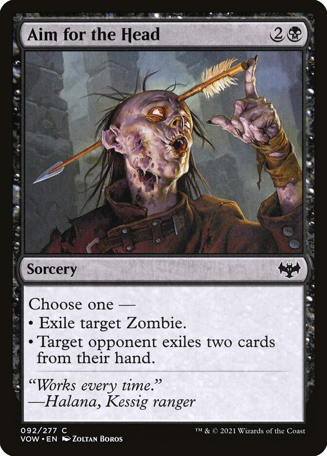 Magic the Gathering Card - Aim for the Head - MTG Circle