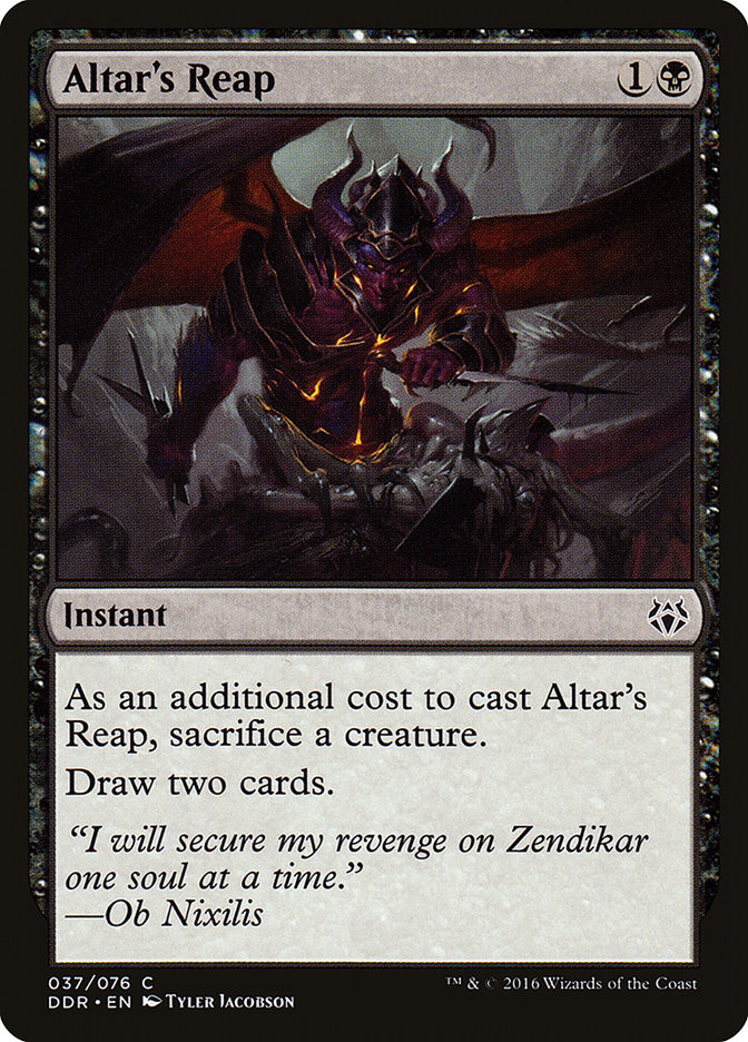 Magic the Gathering Card - Altar's Reap - MTG Circle