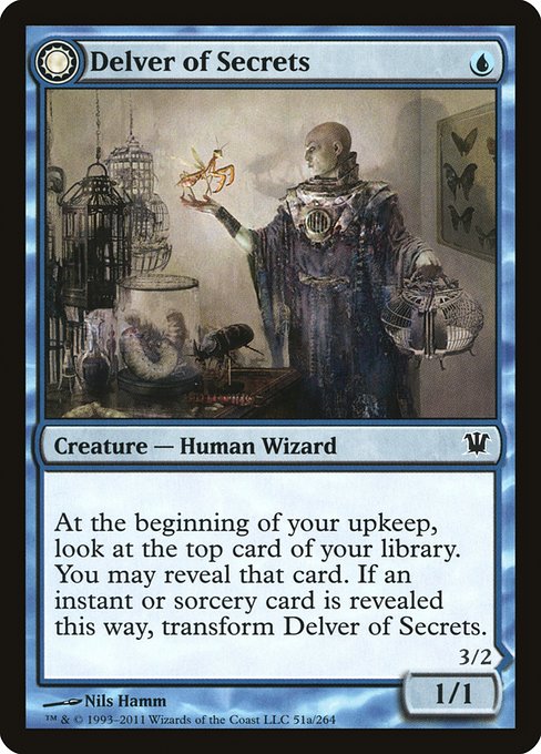 Magic the Gathering Card - Delver of Secrets - MTG Circle