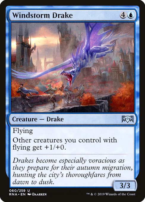 Magic the Gathering Card - Windstorm Drake - MTG Circle
