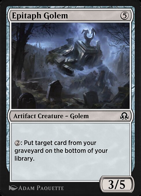 Magic the Gathering Card - Epitaph Golem - MTG Circle