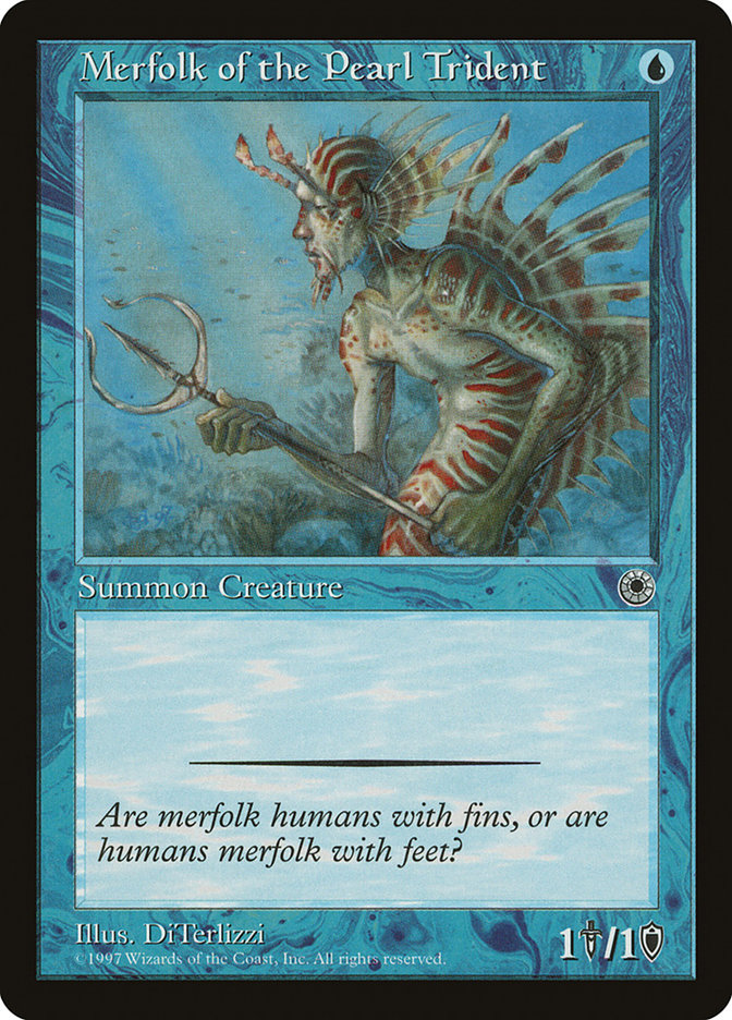 Magic the Gathering Card - Merfolk of the Pearl Trident - MTG Circle