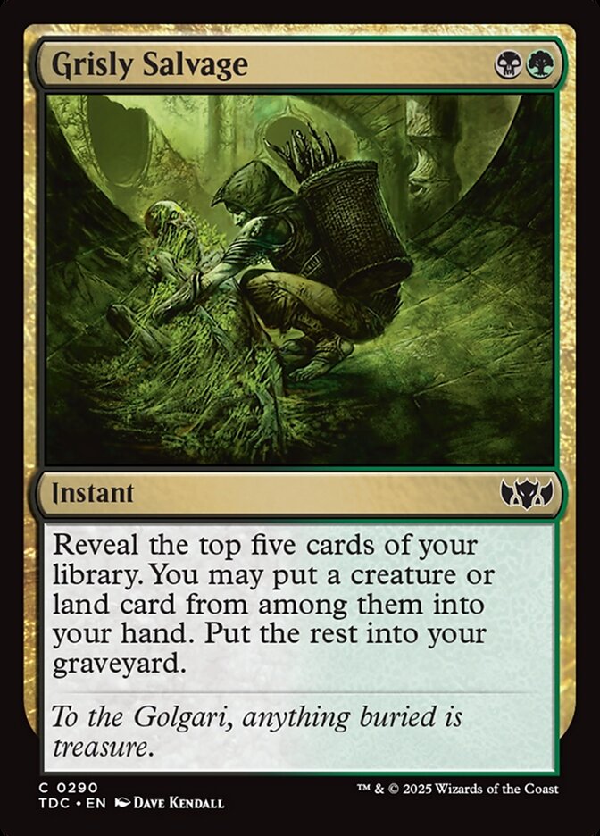 Magic the Gathering Card - Grisly Salvage - MTG Circle